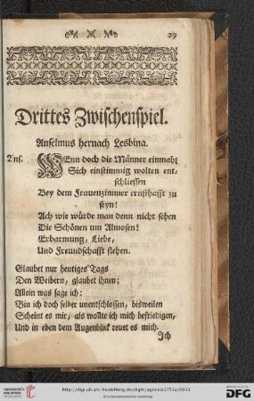 Drittes Zwischenspiel
