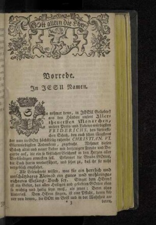 Vorrede. In Jesu Namen.
