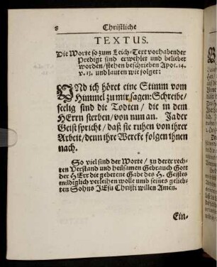 Textus. Apoc. 14. v. 13.