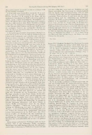 224-225 [Rezension] Lange, Peter, Konkrete Theologie ?