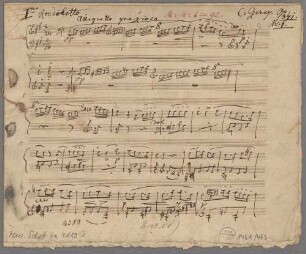 Rondos, pf, op. 371/1, D-Dur - BSB Mus.Schott.Ha 4119-3 : [caption title:] [added with red ink: "Deux Rondoletto // sur l'opera // I: Puritani"] I|m|o Rondoletto // C: Czerny. Op: // 371. // Nr: 1.