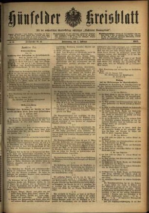 Ausgabe vom Donnerstag, den 01. Februar 1917.