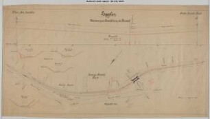 Buisdorf: Veränderungen der Gleislage an der Staatsbahnunterführung. Mit Darstellung von Buisdorf, Bahnhof.