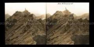 Bergsteiger am Hünergrat, bei Unterbäch