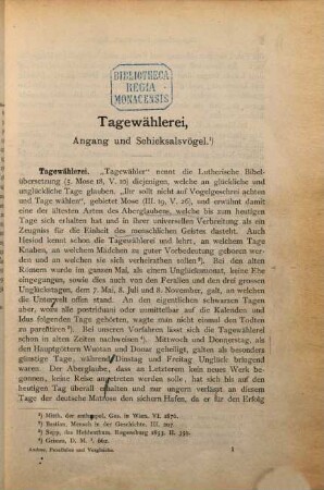 Ethnographische Parallelen und Vergleiche
