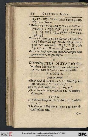 II.-III. Conspectus Mutationis