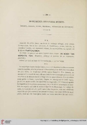 Monuments byzantins inédits: (sceaux, bagues, poids, tessères, médailles de dévotion)