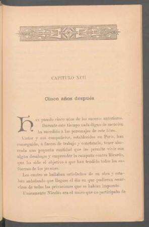 Capítulo XCII - Cinco años después