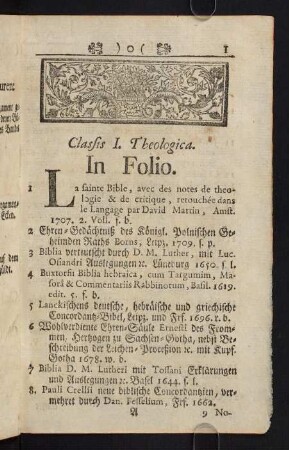 1-204, Classis I. Theologica