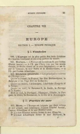 Chapitre VIII Europe Section I. - Europe physique