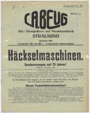 Häckselmaschinen.