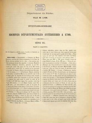 Inventaire sommaire des Archives Départementales, [3],3