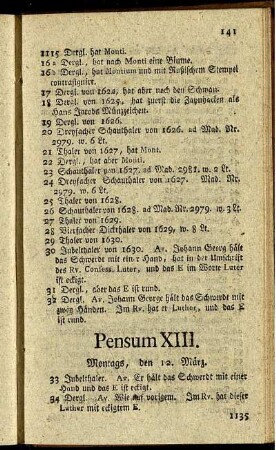 Pensum XIII.