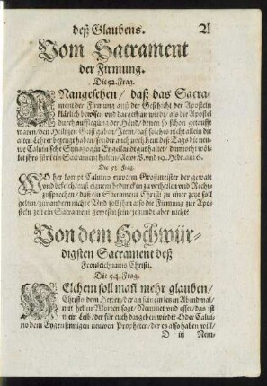 Vom Sacrament der Firmung.