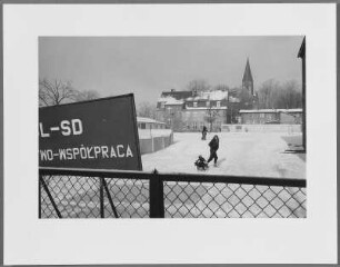 Straßenszene im Winter, Polen, vermutlich Rowen (Kreis Stolp/Równo)