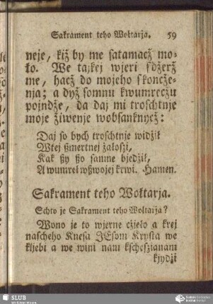 Sakrament teho Wołtarja