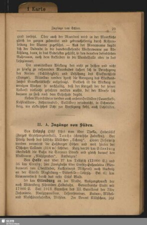 II. Zugangswege