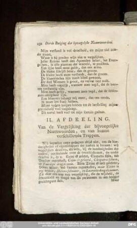 II. Afdeeling. Van de Vergelijking der bijvoegelijke Naamwoorden, en van hunne verschillende Trappen.
