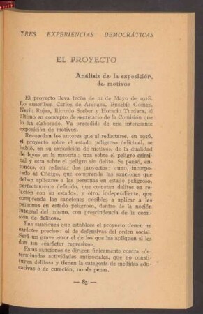 El proyecto