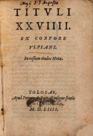 Tituli undetriginta ex corpore Ulpiani