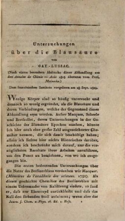 Journal für Chemie und Physik, 16. 1816
