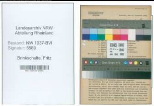 Entnazifizierung Fritz Brinkschulte , geb. 04.02.1906 (Landwirt)