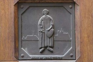 Bronzetafel mit Bildnis des Johann von Limburg