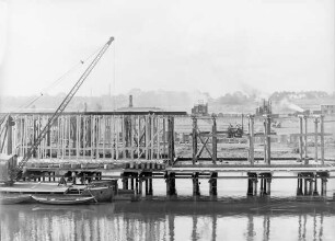 Bau der alten Kanalbrücke Minden/MLK