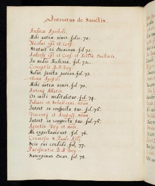 66v - 69r Introitus de Sanctis