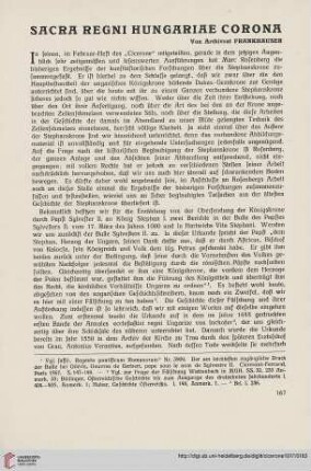 9(1917) S. 167-173: Sacra Regni Hungariae Corona