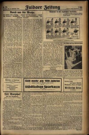 Dritte Ausgabe vom Sonntag, den 22. September 1929.