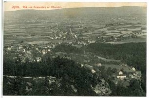 Oybin. Blick vom Ameisenberg auf Olbersdorf