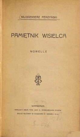 Pamiętnik wisielca : Nowelle