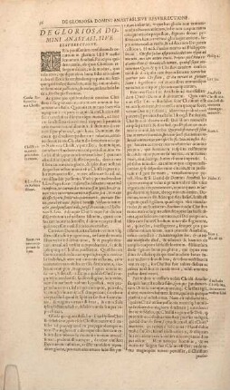 De Gloriosa Domini Anastasi, Sive Resurrectione.