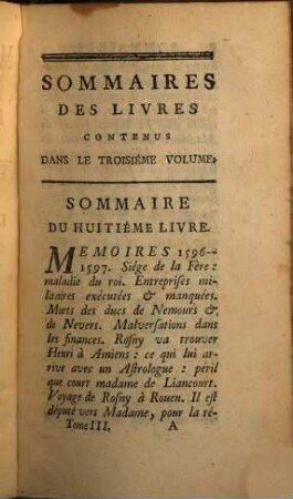 Memoires De Maximilien De Bethune, Duc De Sully, Principal Ministre De Henry Le Grand. 3