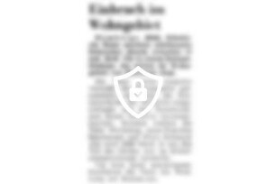 Einbruch im Wohngebiet