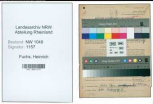 Entnazifizierung Heinrich Fuchs , geb. 23.03.1899 (Maler)