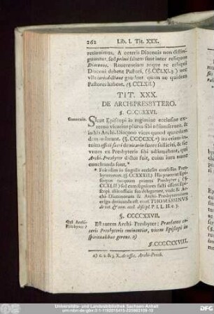 Tit. XXX. De Archipresbytero.