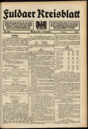 Ausgabe vom Montag, den 06. Dezember 1915.