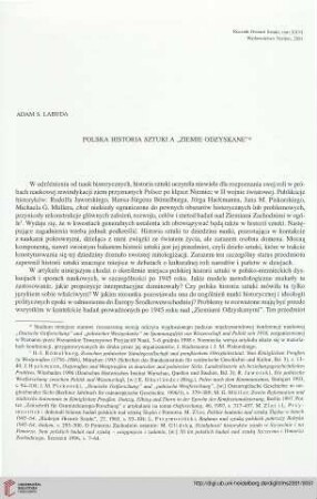 26: Polska historia sztuki a "Ziemie Odzyskane"