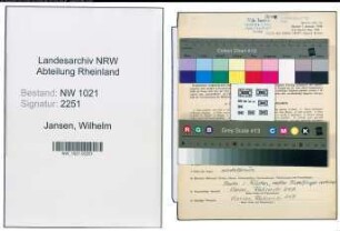 Entnazifizierung Wilhelm Jansen , geb. 08.12.1914 (Kaufmann)