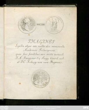 Imagines Sigilla atque non nulla alia monumenta Academiae Friburgensis