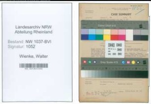 Entnazifizierung Walter Wienke , geb. 06.02.1902 (Justizinspektor)