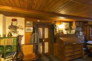 Arbeitszimmer von Kito Lorenc (1938-2017) in seinem Haus in Wuischke (unberührt seit seinem Tod am 24.09.2017); sorbisch-deutscher Schriftsteller, Lyriker, Übersetzer