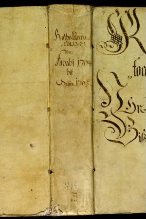 Ratsprotokolle, 1704 Juli 29. - 1705 Juli 23.