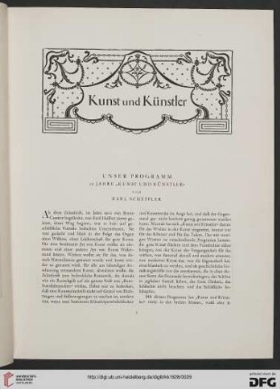 Unser Programm 25 Jahre "Kunst und Künstler"