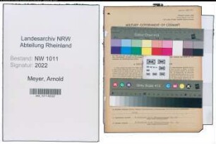 Entnazifizierung Arnold Meyer , geb. 04.05.1891 (Malermeister)