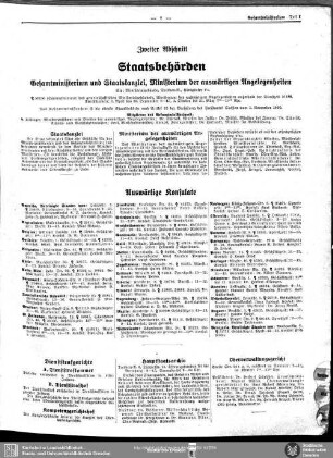 Zweiter Abschnitt. Staatsbehörden