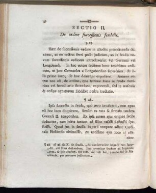 Sectio II. De ordine successionis feudalis.