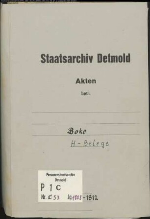 Belegakten der katholischen Gemeinde Boke, Kreis Büren (1808-1812)